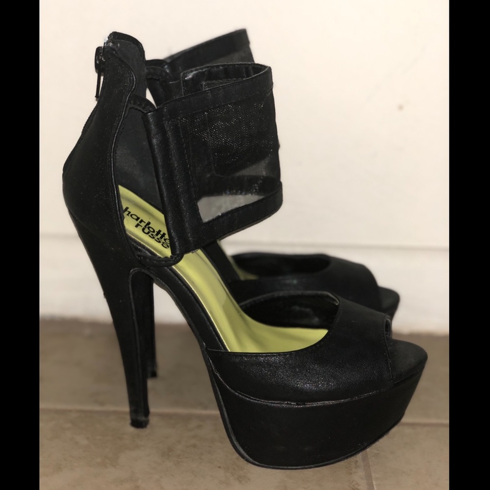 Black Mesh Stiletto Heel